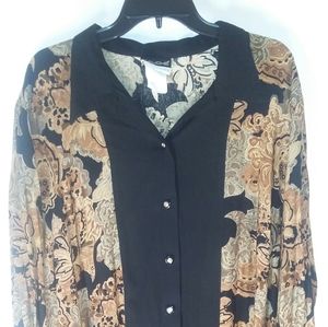 Black Print Blouse size 22/24W